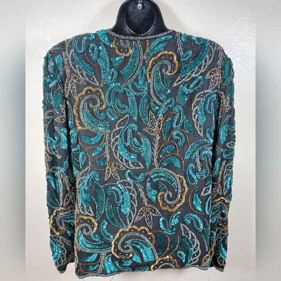 Scala Beaded Sparkly  Evening Jacket Size Small - Picture 3 of 8
